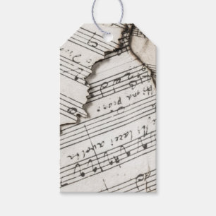 Blatt-Musiknoten-Tag Geschenkanhänger