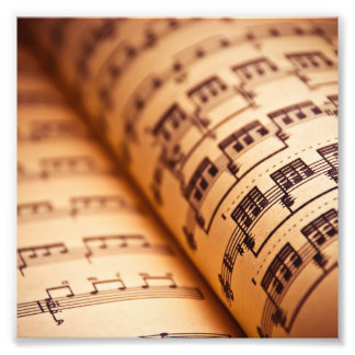 Blatt-Musikseiten Fotodruck