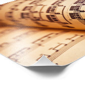 Blatt-Musikseiten Fotodruck (Ecke)