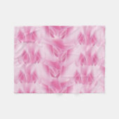 Blatt Muster, rosa Fleecedecke (Vorderseite (Horizontal))