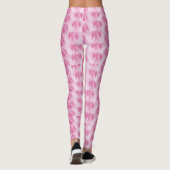 Blatt Muster, rosa Leggings (Rückseite)
