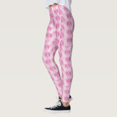 Blatt Muster, rosa Leggings (Links)