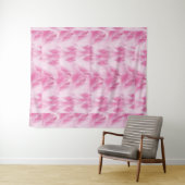 Blatt Muster, rosa Wandteppich (Beispiel (Horizontal))