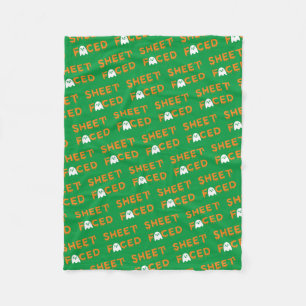 Blatt Orange Fleecedecke