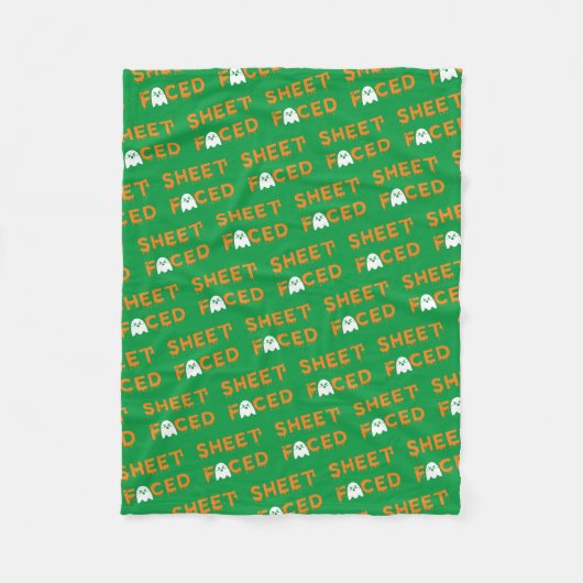 Blatt Orange Fleecedecke (Vorderseite)