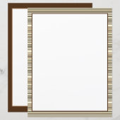 Blatt Papier aus braunen Streifen (Vorne/Hinten)