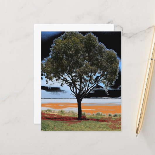 Blatt Papier für den See Beac Solo Tree (Vorderseite/Rückseite Beispiel)