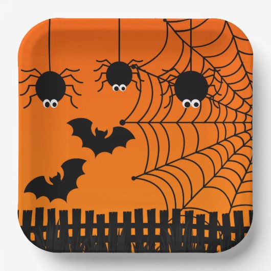 Blatt Papier Halloween Pappteller (Vorderseite)