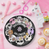 Blatt Papier Halloween Skull-Ration Pappteller (Party)