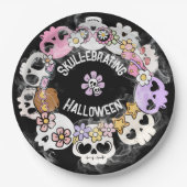 Blatt Papier Halloween Skull-Ration Pappteller (Vorderseite)