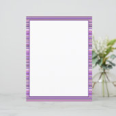 Blatt Papier in Lila Streifen (Stehend Vorderseite)