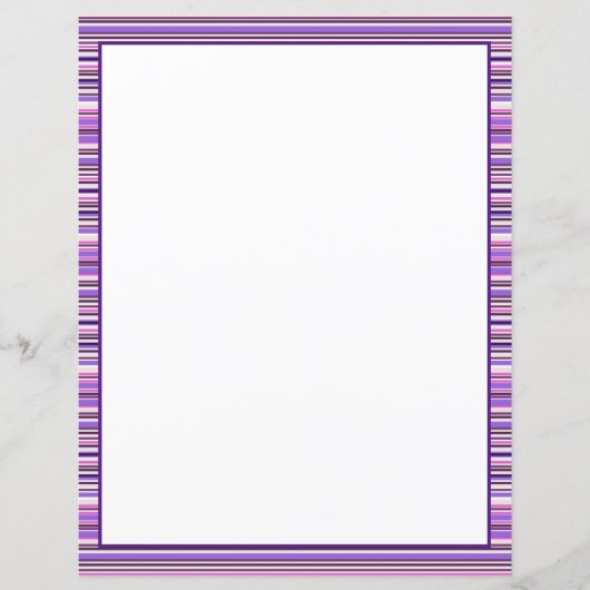 Blatt Papier in Lila Streifen (Vorderseite)
