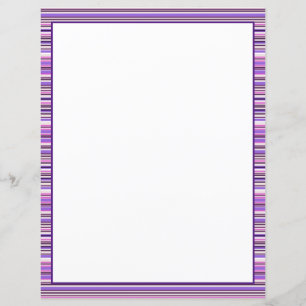 Blatt Papier in Lila Streifen