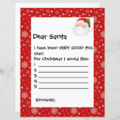 Blatt Papier - Liebe Weihnachtsschneeflocken (Vorne/Hinten)