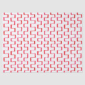 Blatt Papier mit roter geometrischer Zeichnung (Vorderseite)