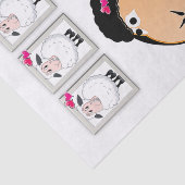 Blatt Papierschaf rosa Herzen Seidenpapier (Ausschnitt)