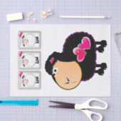 Blatt Papierschaf rosa Herzen Seidenpapier (Handwerk)