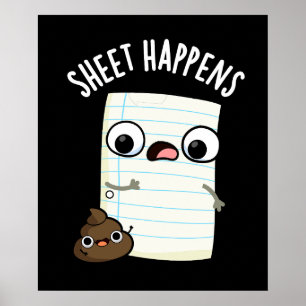 Blatt passiert Funny Paper Pub Dark BG Poster