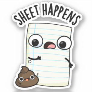 Blatt passiert Funny Paper Puff Aufkleber