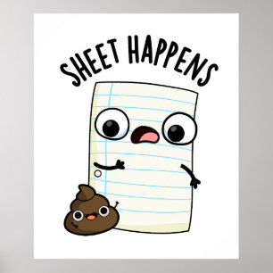 Blatt passiert Funny Paper Puff Poster