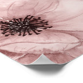 Blatt Pink Poppy Poster (Ecke)