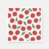 Blatt Rotes Tomatenmuster Serviette (Vorderseite)