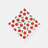 Blatt Rotes Tomatenmuster Serviette (Ecke)