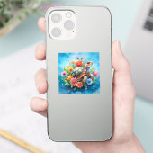 Blatt-Schildkröte Aufkleber (Telefon)