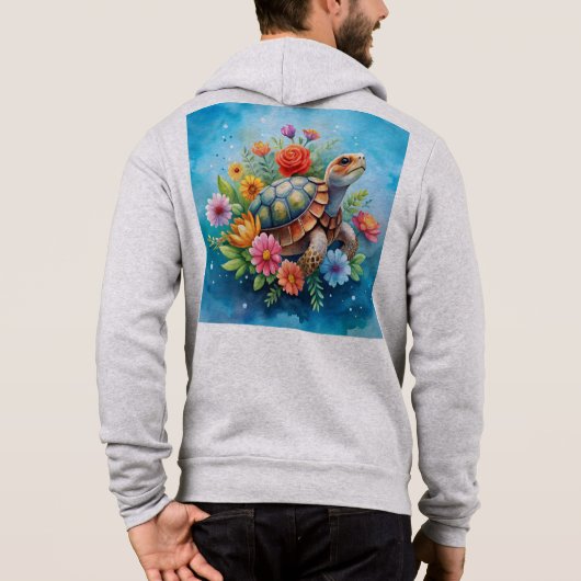 Blatt-Schildkröte Hoodie (Rückseite)