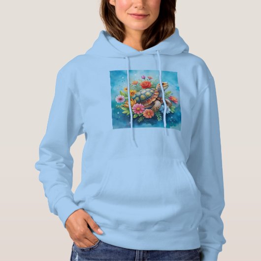 Blatt-Schildkröte Hoodie (Vorderseite)