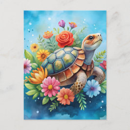 Blatt-Schildkröte Postkarte