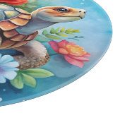Blatt-Schildkröte Schneidebrett (Ecke)