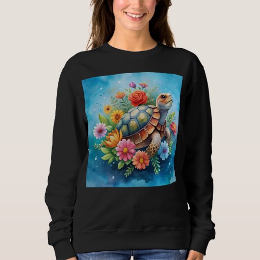 Blatt-Schildkröte Sweatshirt (Vorderseite)