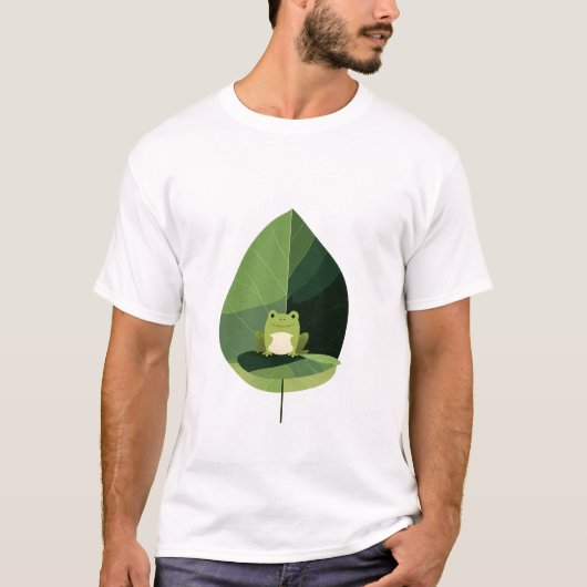 Blatt schützender Frosch T-Shirt (Vorderseite)