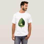 Blatt schützender Frosch T-Shirt (Vorne ganz)