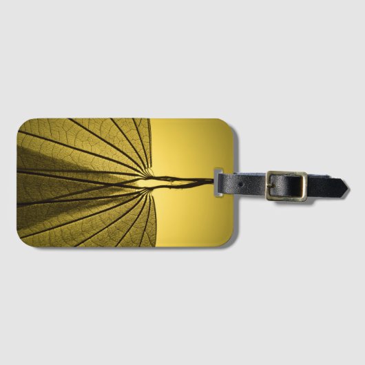 Blatt-Skelett Gepäckanhänger (Vorderseite (Horizontal))