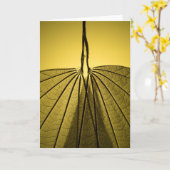 Blatt-Skelett Karte (Gelbe Blume)