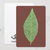 Blatt-Skelett-Linienkunst braune und grüne Flat Ca (Vorne/Hinten)
