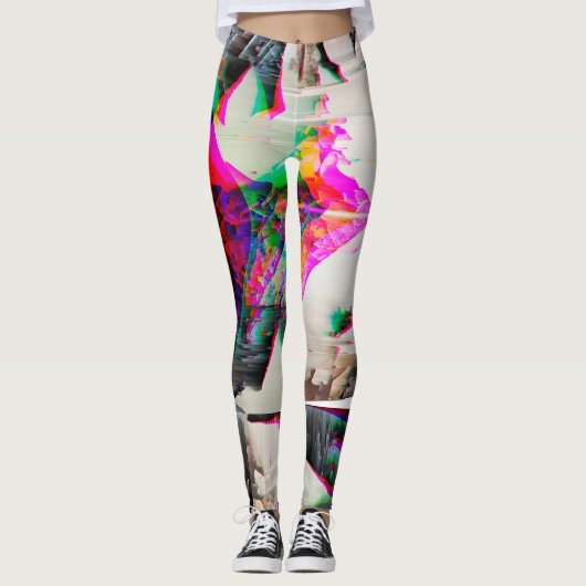 Blatt stieg auf leggings (Vorderseite)