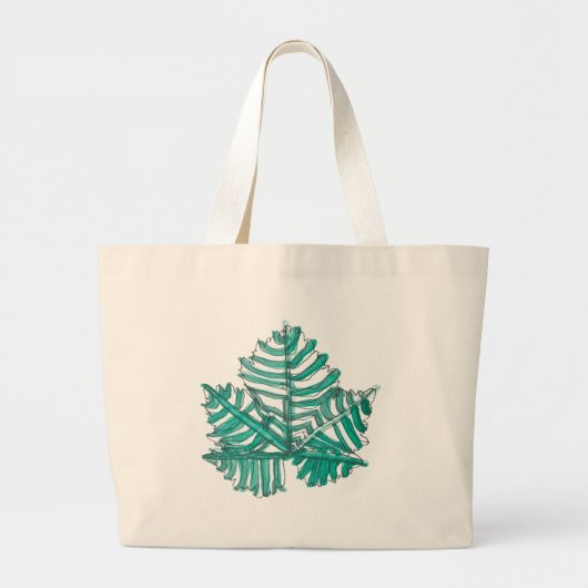 Blatt-Tasche Jumbo Stoffbeutel (Vorne)