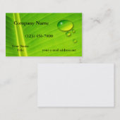 Blatt- und Wassertropfen Visitenkarte (Vorne/Hinten)
