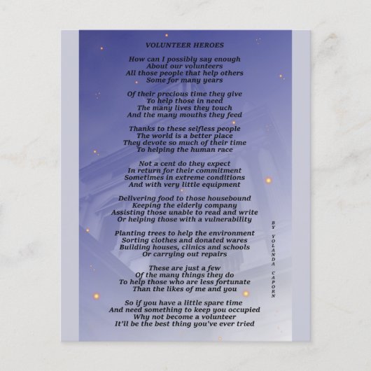 Blatt Volunteer Heroes (Vorderseite)