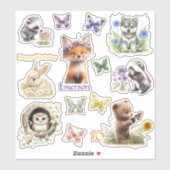 Blatt von 13 individuell geschnittenen Vinyl Stick Aufkleber (Blatt)