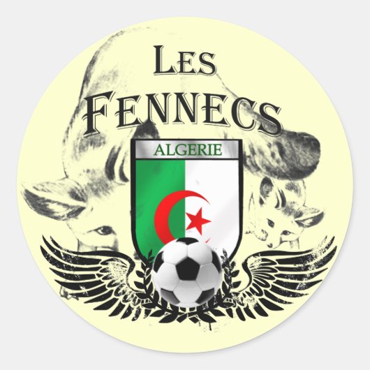 Blatt von 20 Algerie Les Fennecs Algeria Stickers (Vorderseite)