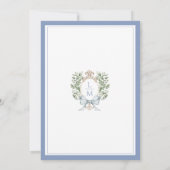 Blatt-Wappen-Monogramm | Gekräuselte Probe-Dinner- Einladung (Rückseite)