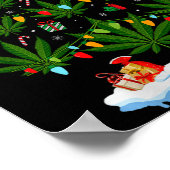 Blatt Weihnachtsbaum Unkraut Kiffer Weihnachten Pr Poster (Ecke)