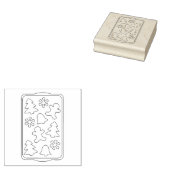 Blatt Weihnachtskekse Rubber Art Briefmarke Gummistempel (Stempel)