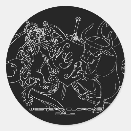 Blatt WGB-Aufkleber Nr. 2 Runder Aufkleber (Vorderseite)