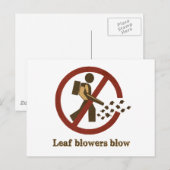 Blattbläser blasen postkarte (Vorne/Hinten)