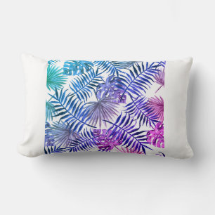 Blattdesign Moderne Kissen blau und lila